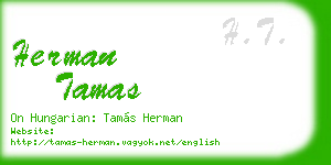herman tamas business card